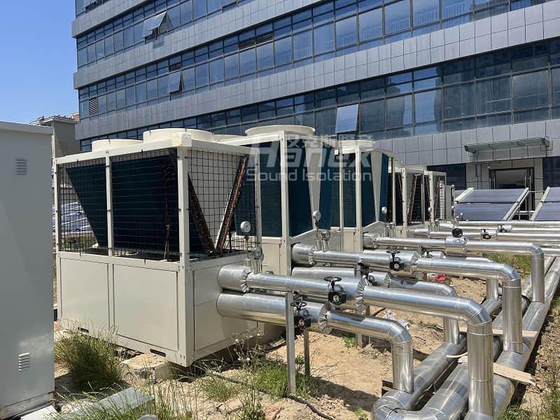 屋面空調(diào)風(fēng)冷熱泵機(jī)組噪音大，影響周邊居住環(huán)境，該如何解決？